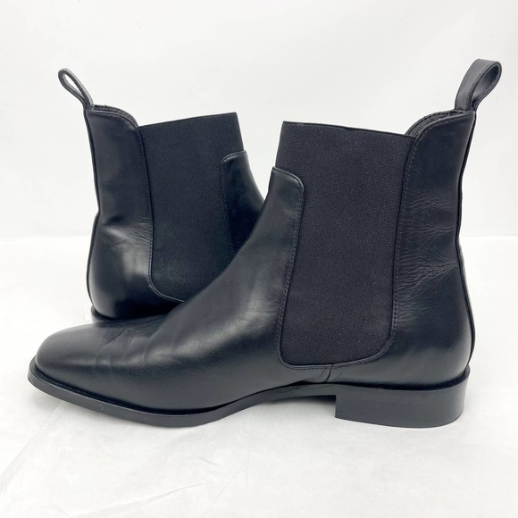 Everlane Womens The Italian Leather Square Toe Chelsea Boot Size 6.5 Black NWOB - Picture 9 of 12